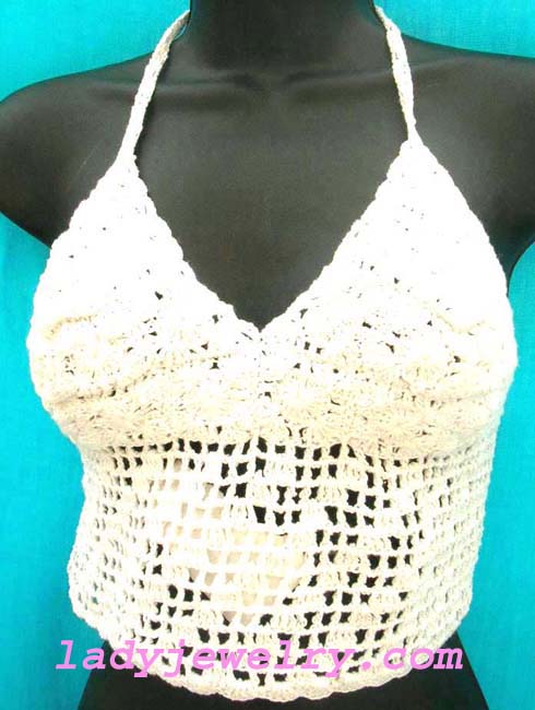 Handmade fashion outlet boutique. bali Summer white beach top in hot embroidered design 